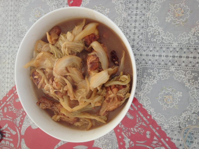 红烧鸡腿炖白菜粉条