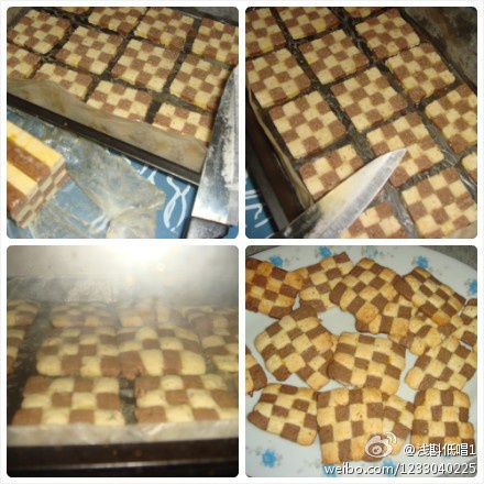 双色棋格饼干
