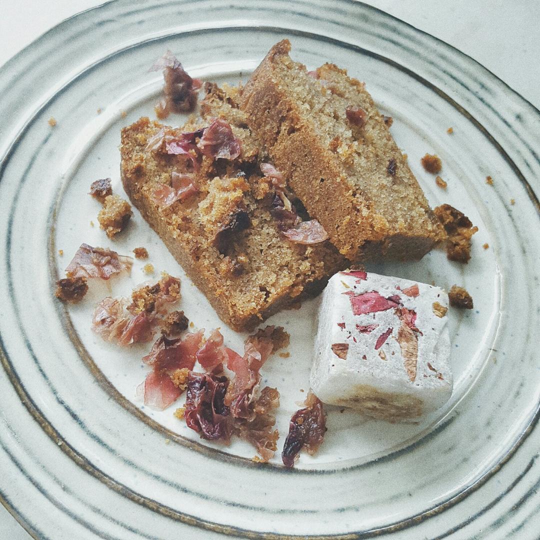 黑糖玫瑰酱全麦磅蛋糕