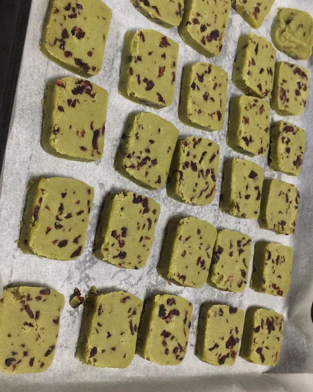 抹茶蔓越莓饼干