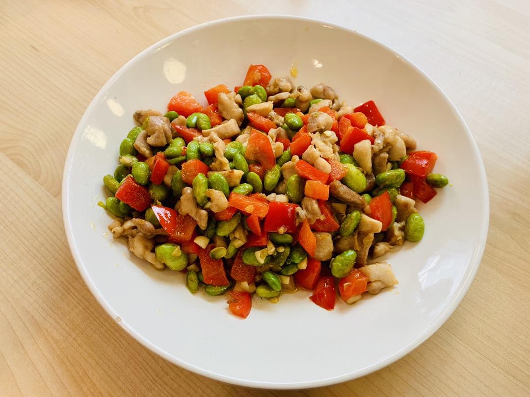 lily_gll做的超下饭毛豆炒鸡胸肉