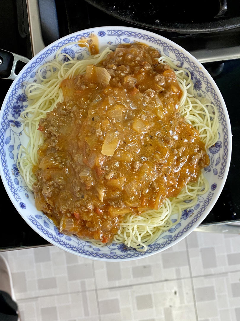 （完胜必胜客的）番茄肉酱意大利面～