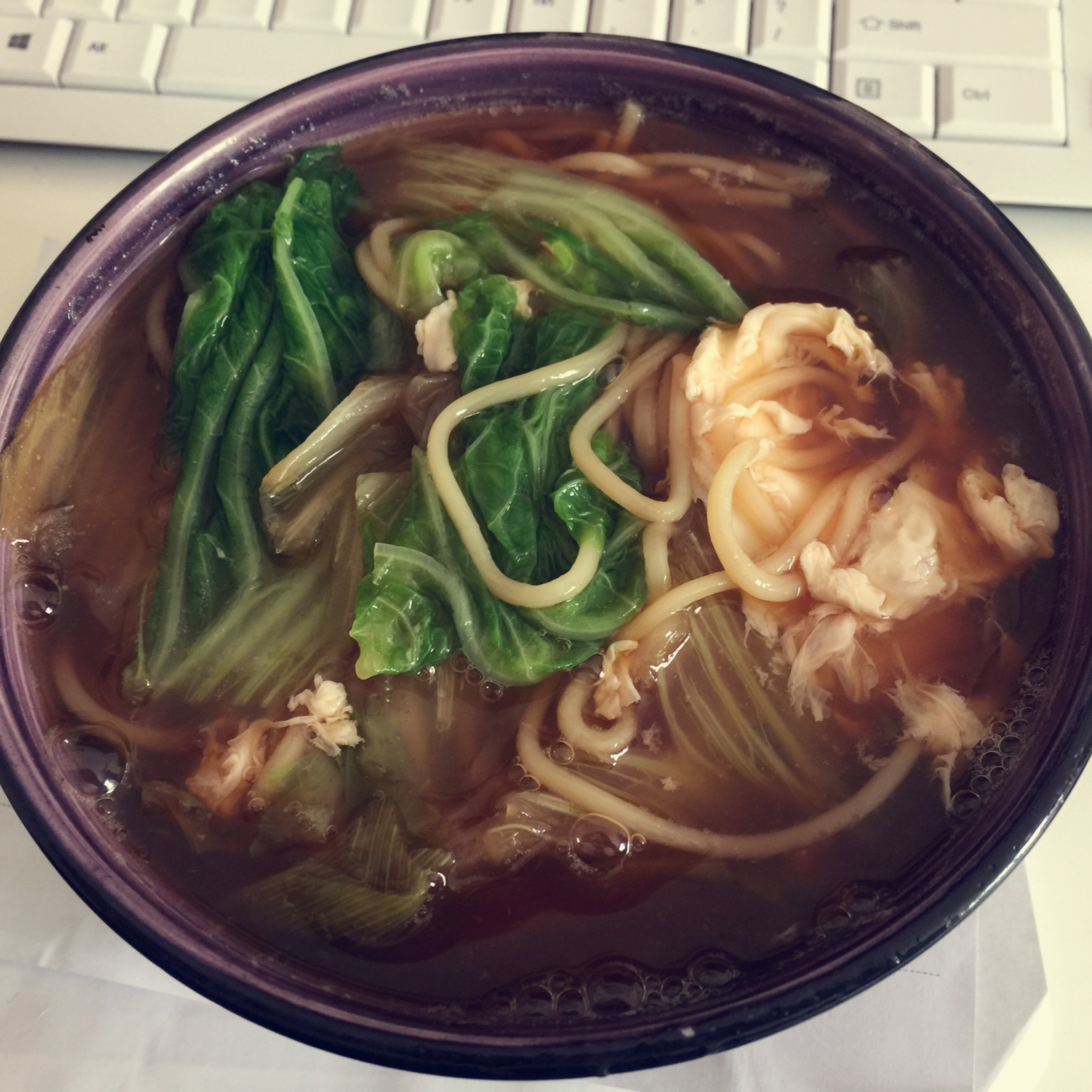 白菜面条汤（荷包蛋版）