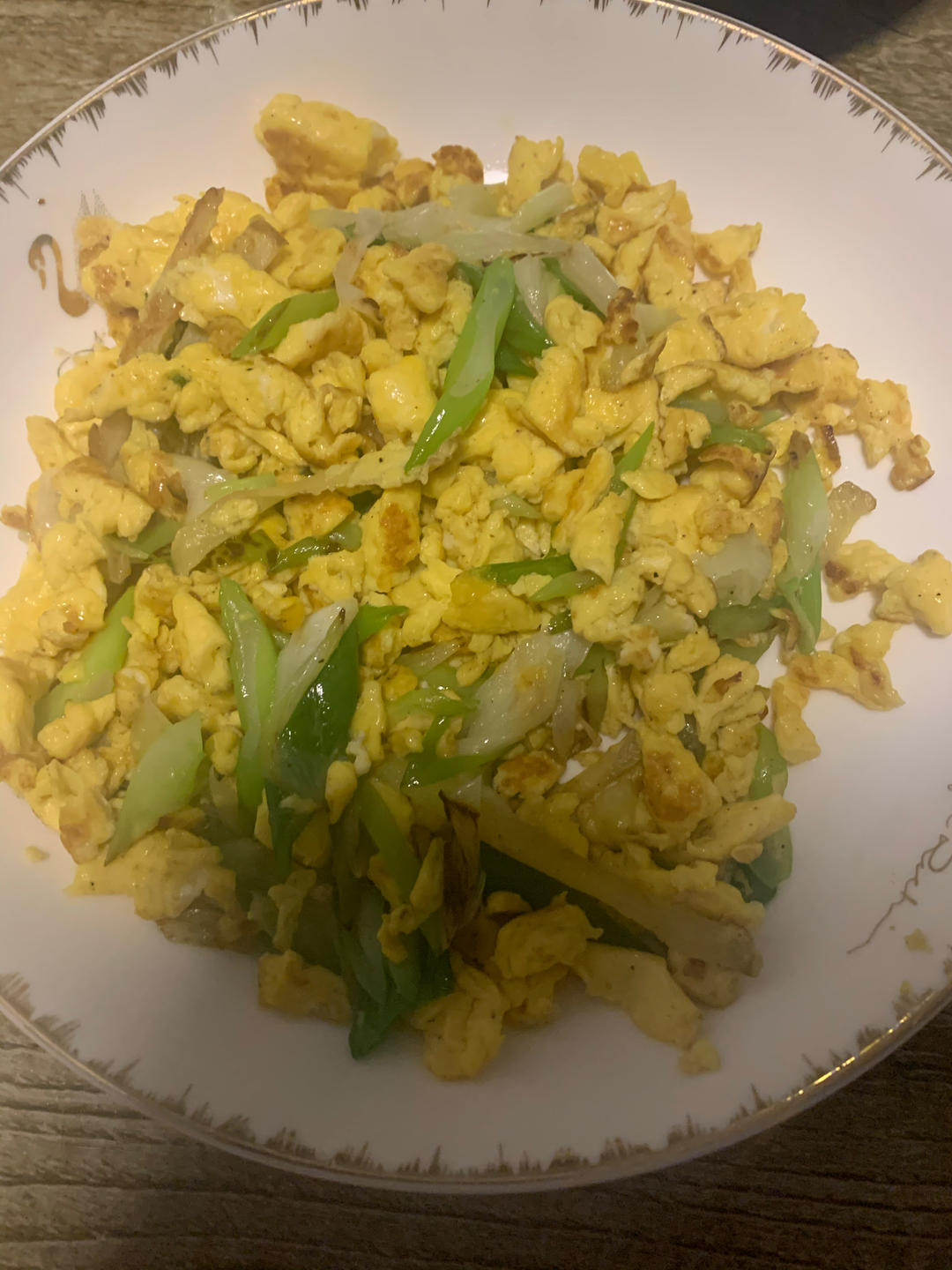 大葱炒鸡蛋