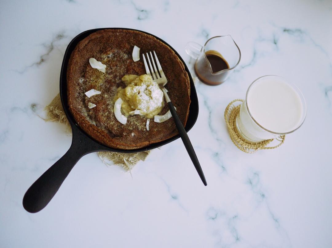 【柳宗理/lodge/le creuset铸铁平底锅】巧克力荷兰松饼 Chocolate Dutch Baby Pancake