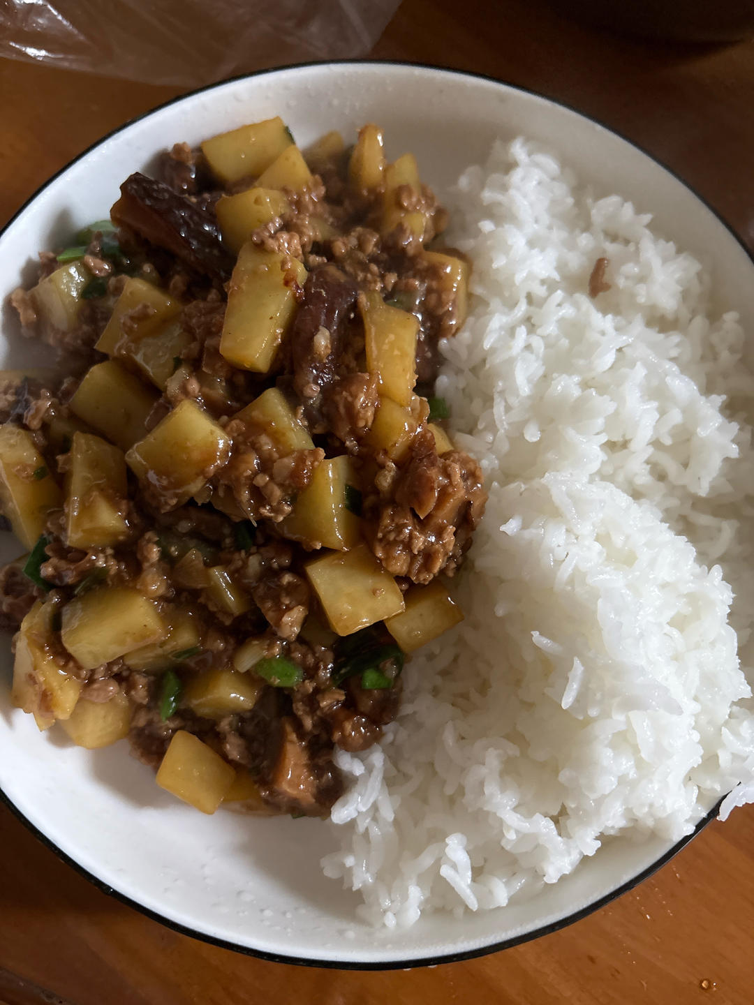 ㊙️香菇土豆肉沫拌饭❗️比外卖还好吃