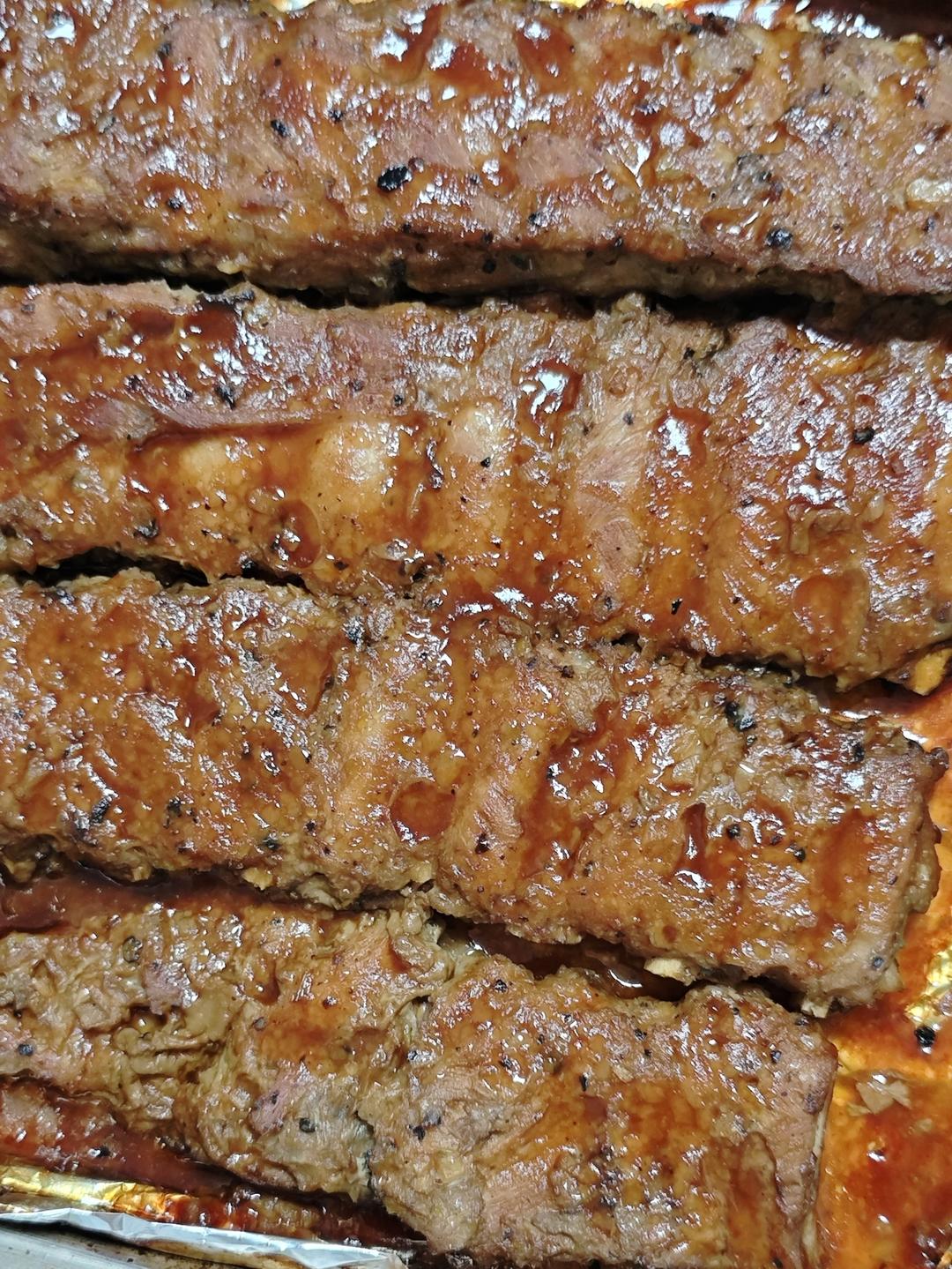 烤箱版美式BBQ的爆赞烤肋排