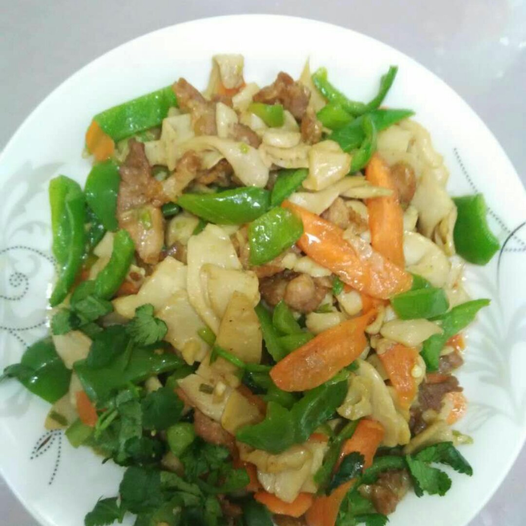 杏鲍菇炒肉片