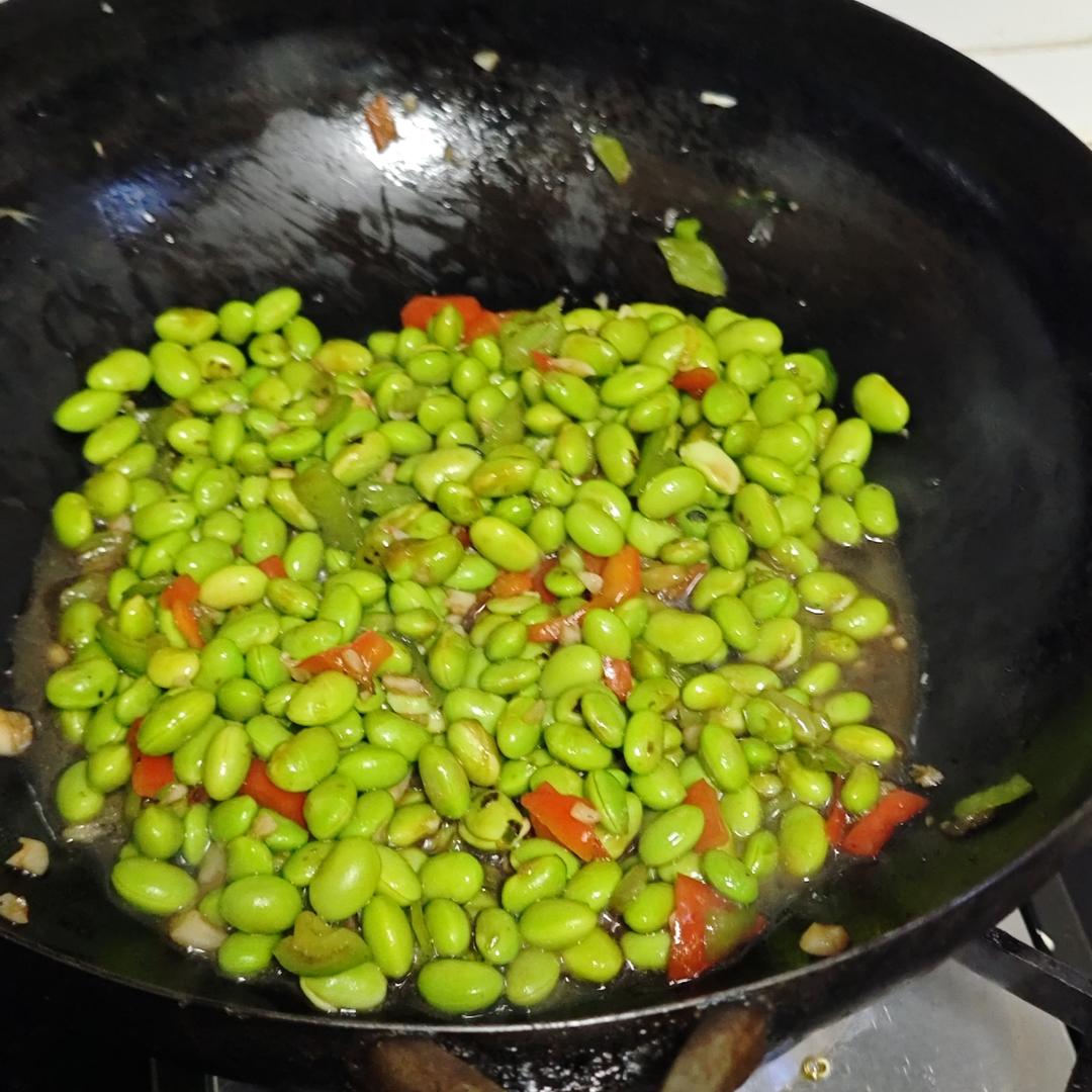 爆炒蒜泥毛豆子超级简单的做法💯好吃