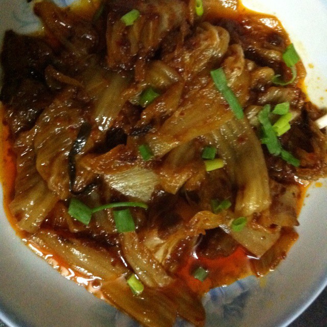 辣白菜炒五花肉