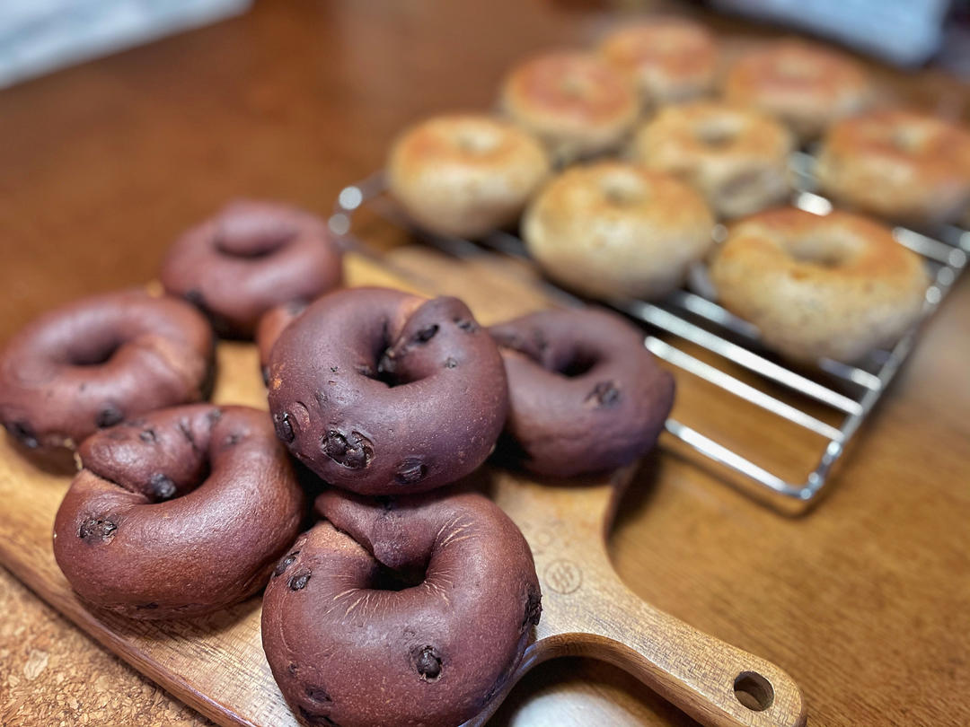 坚果橙皮丁巧克力贝果