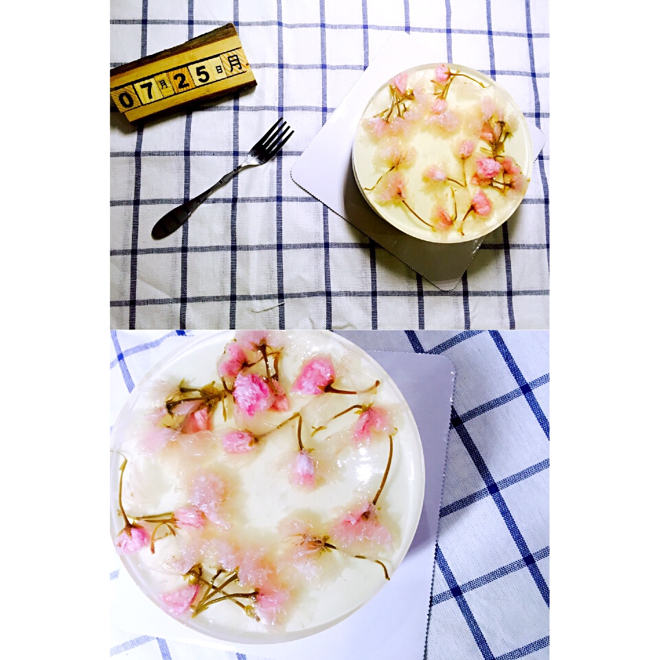 颜值超高的樱花慕斯