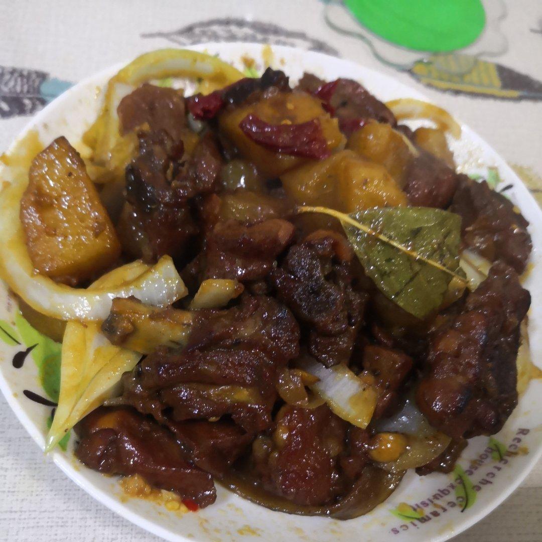 新疆特色大盘鸡（附加皮带面做法）