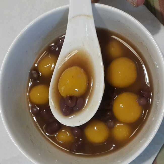 南瓜圆子红豆汤