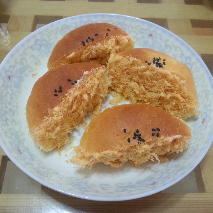 手撕千层肉松面包