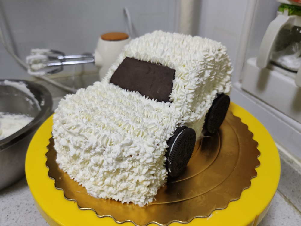 『老李出品』生日蛋糕 （6寸、8寸）小汽车 宝宝生日蛋糕 新手零失败的做法 步骤3