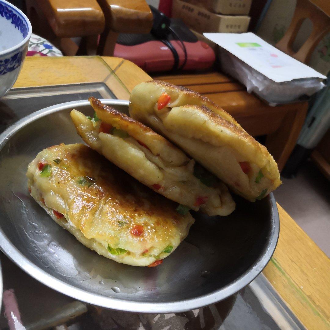 发面青椒饼