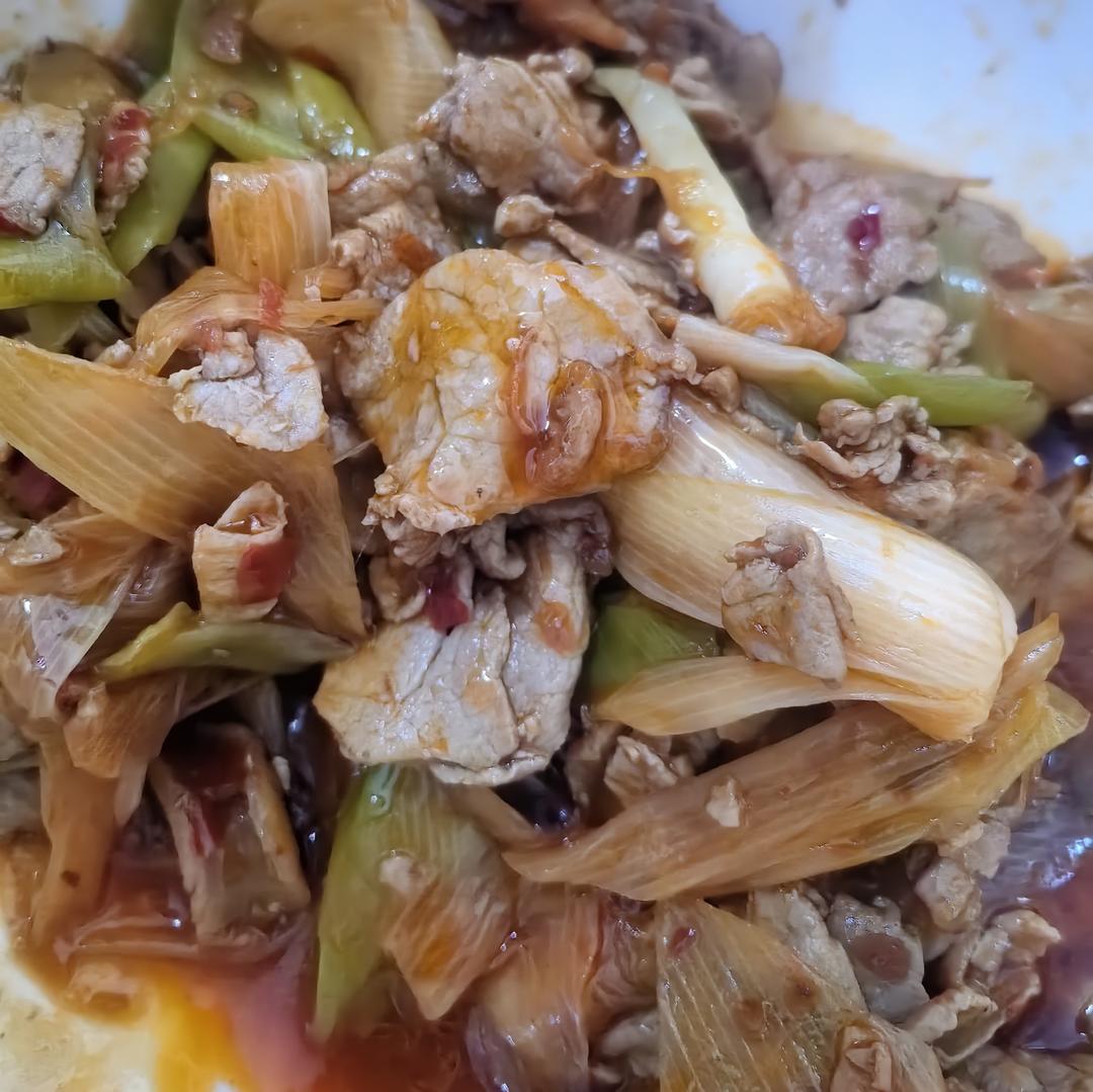 超下饭的大葱炒肉片