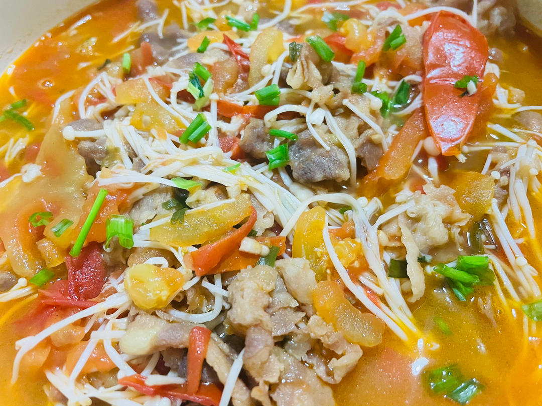 番茄肥牛金针菇