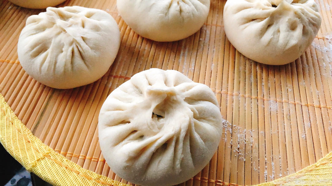 小白菜香菇素馅包子