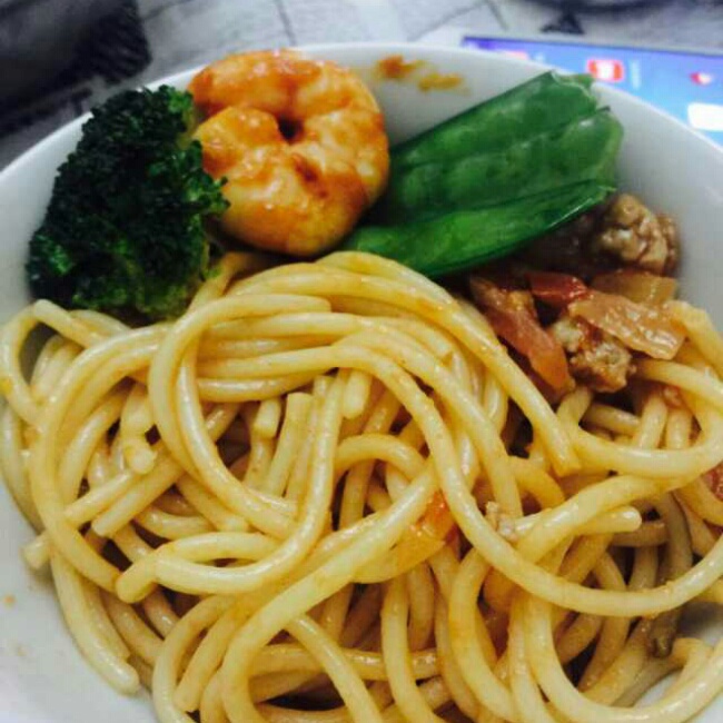 意大利肉酱海鲜面
