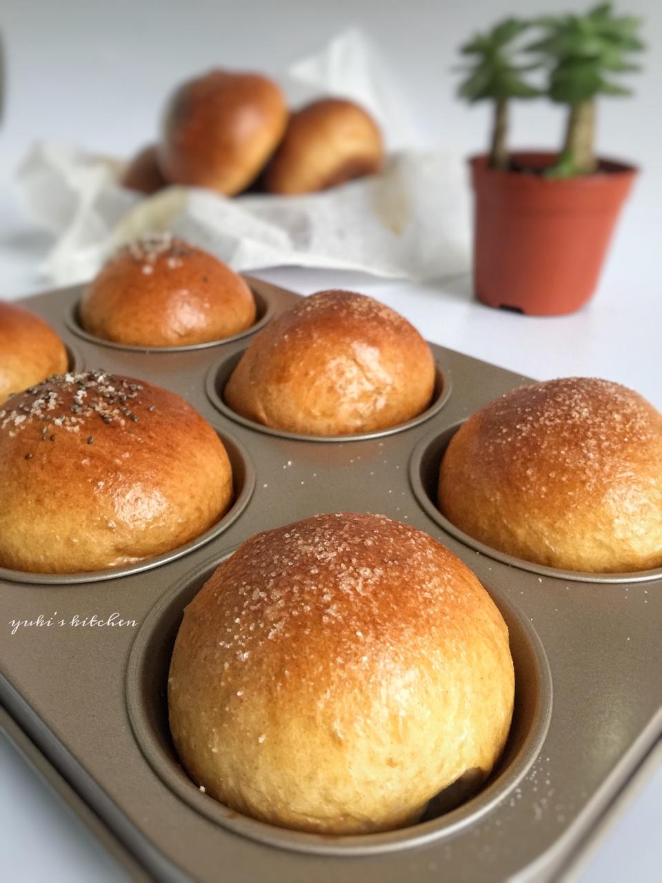 蜂蜜全麦早餐包丨健康·烘焙