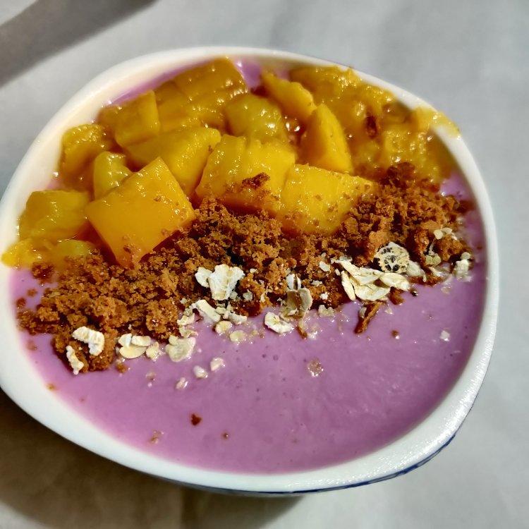 紫薯隔夜燕麦粥