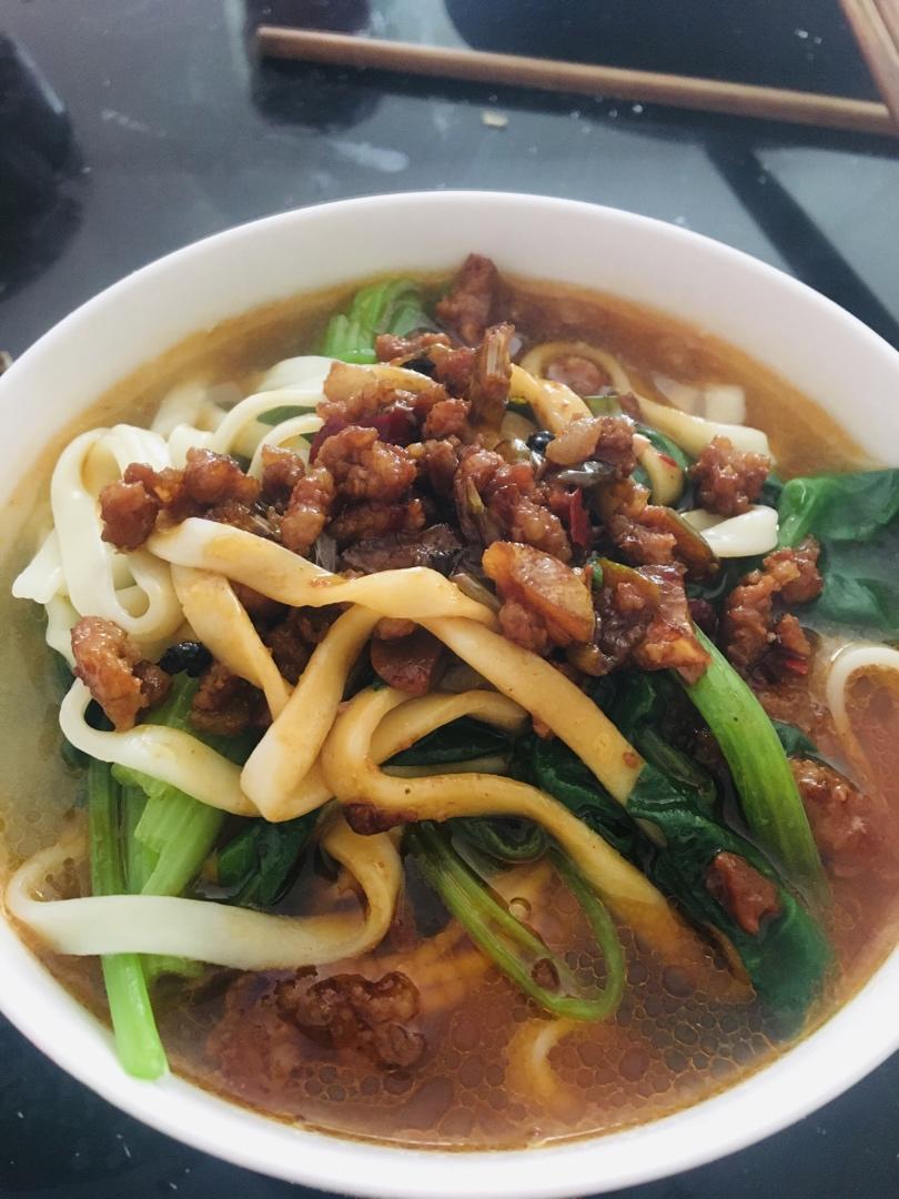 家常肉末面