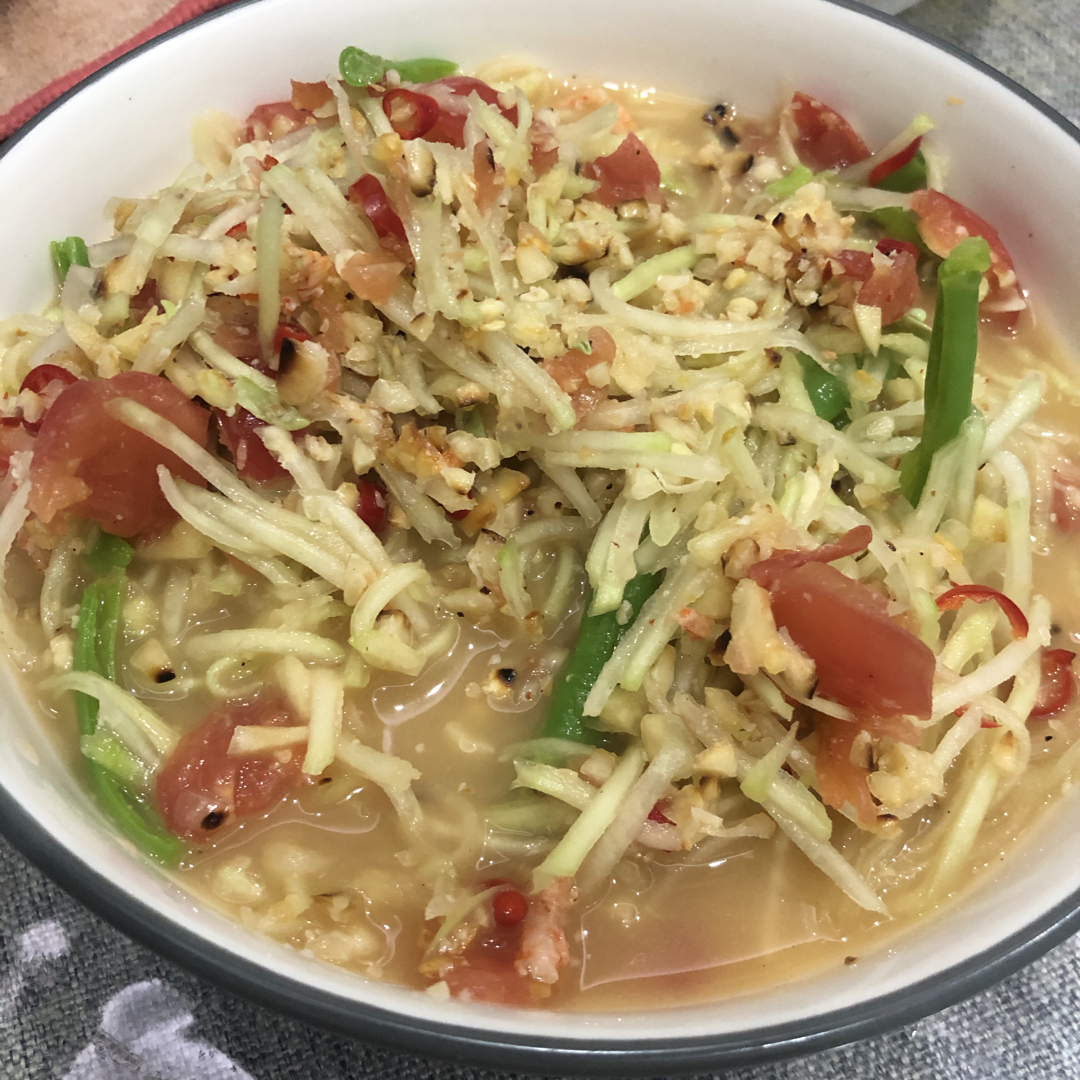 泰国青木瓜沙拉～最强复刻泰国本土版本，高人气小吃