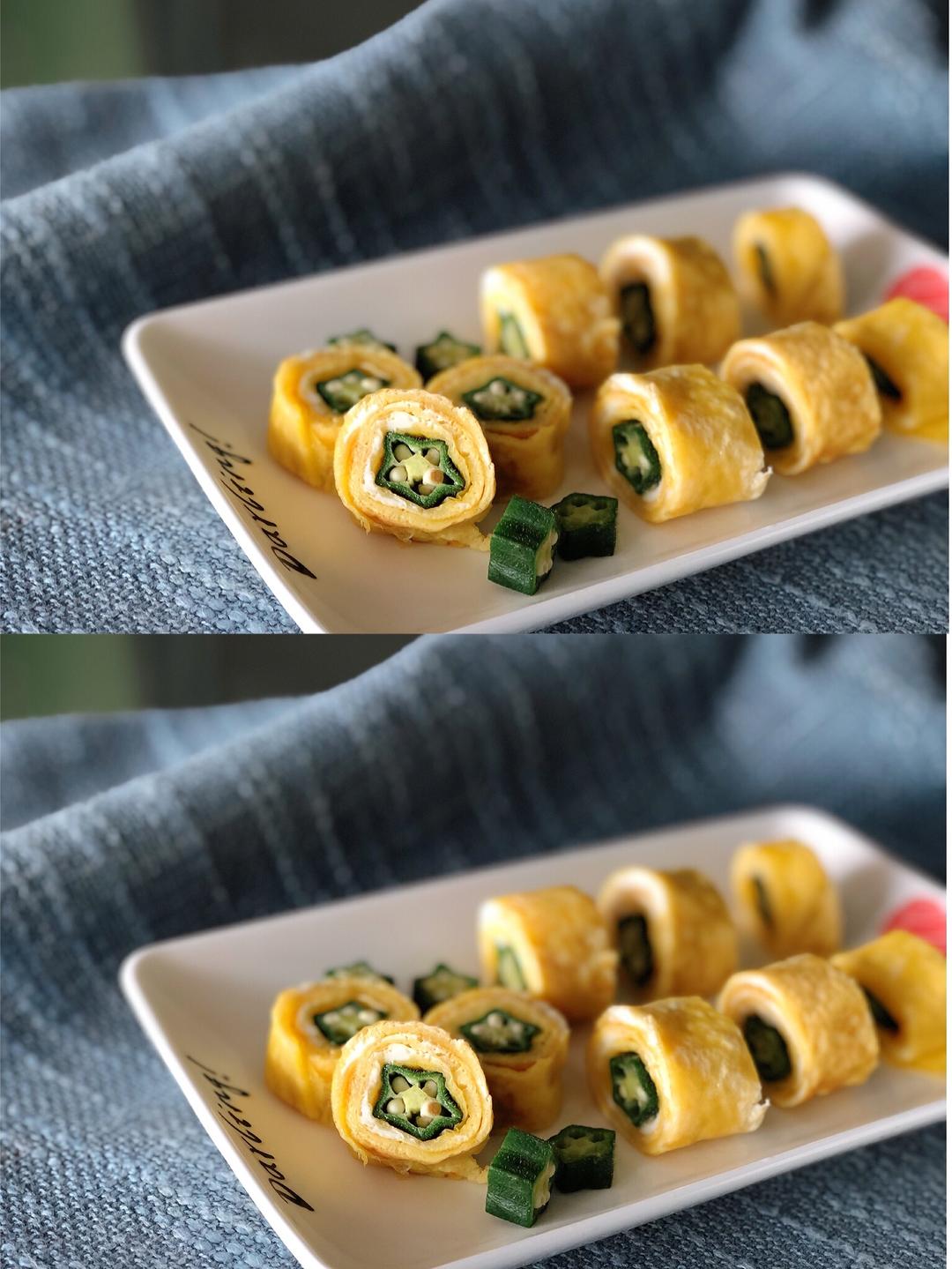 宝宝爱吃🌱秋葵厚蛋烧🥣的做法