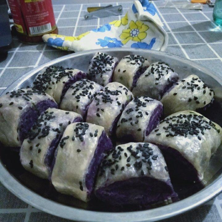 超简单的紫薯酥（手抓饼版）