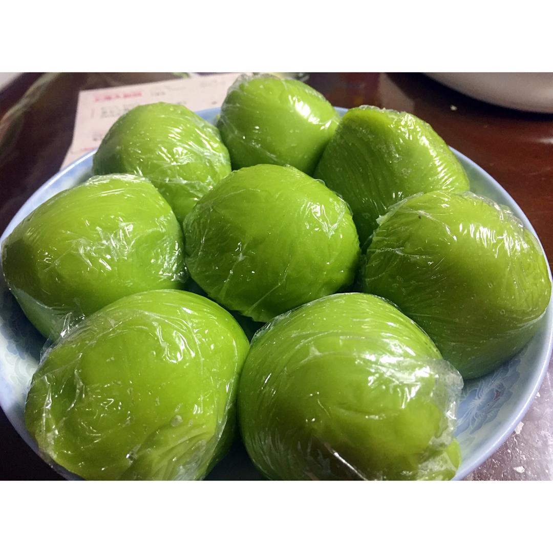 网红青团～～咸蛋黄肉松青团