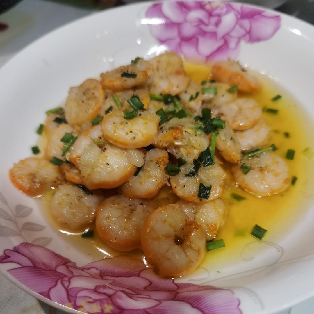 蒜香黄油虾『蒜香虾仁』炒虾仁  生酮