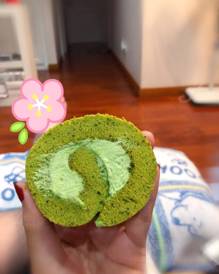 抹茶红豆蛋糕卷