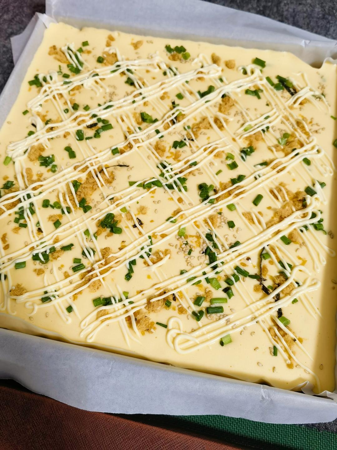 香葱海苔肉松芝麻蛋糕卷