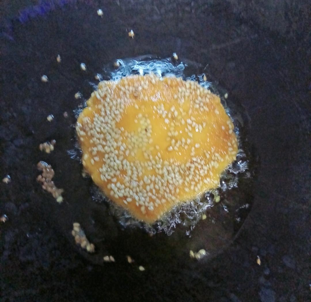 红薯糯米芝麻饼