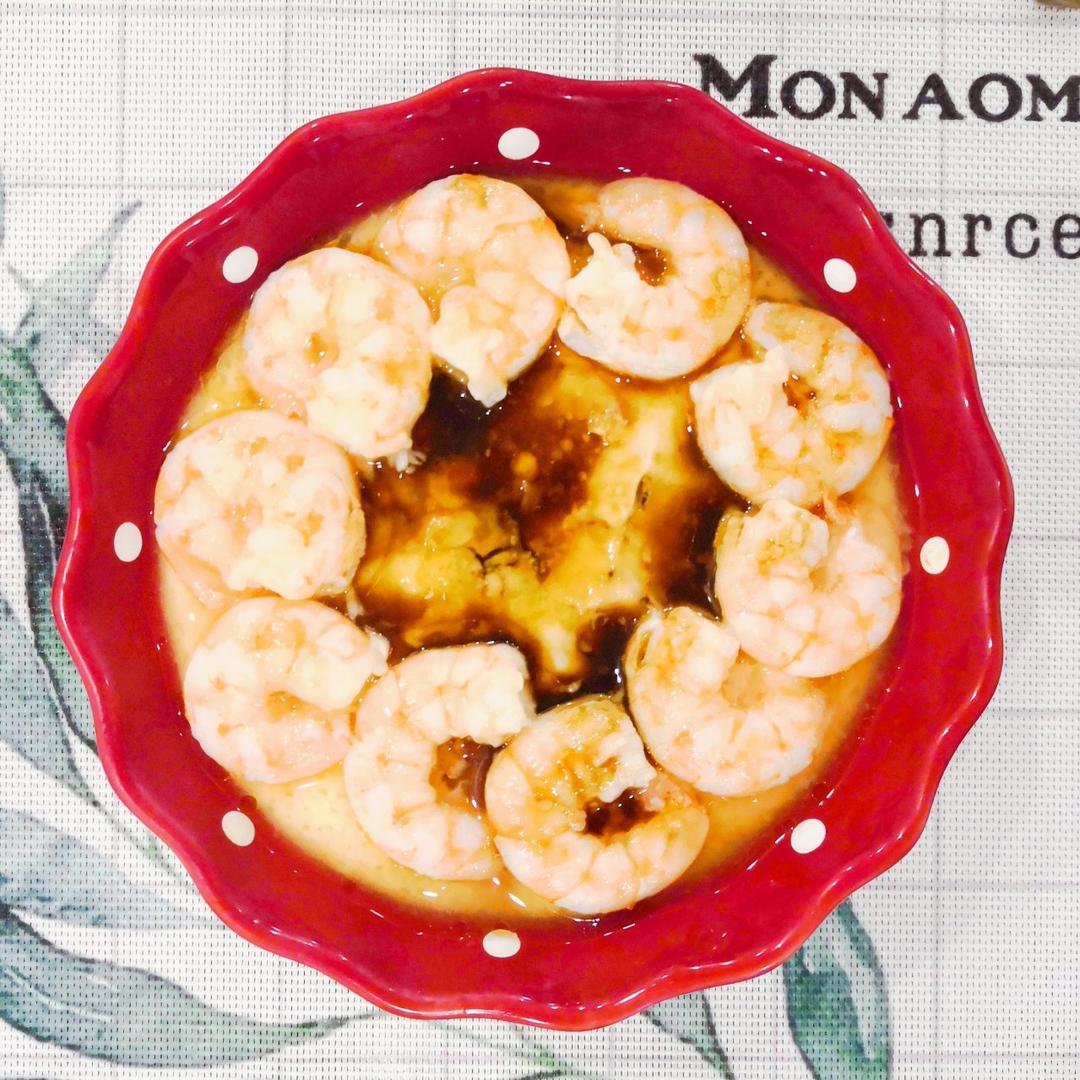 虾仁豆腐蒸水蛋