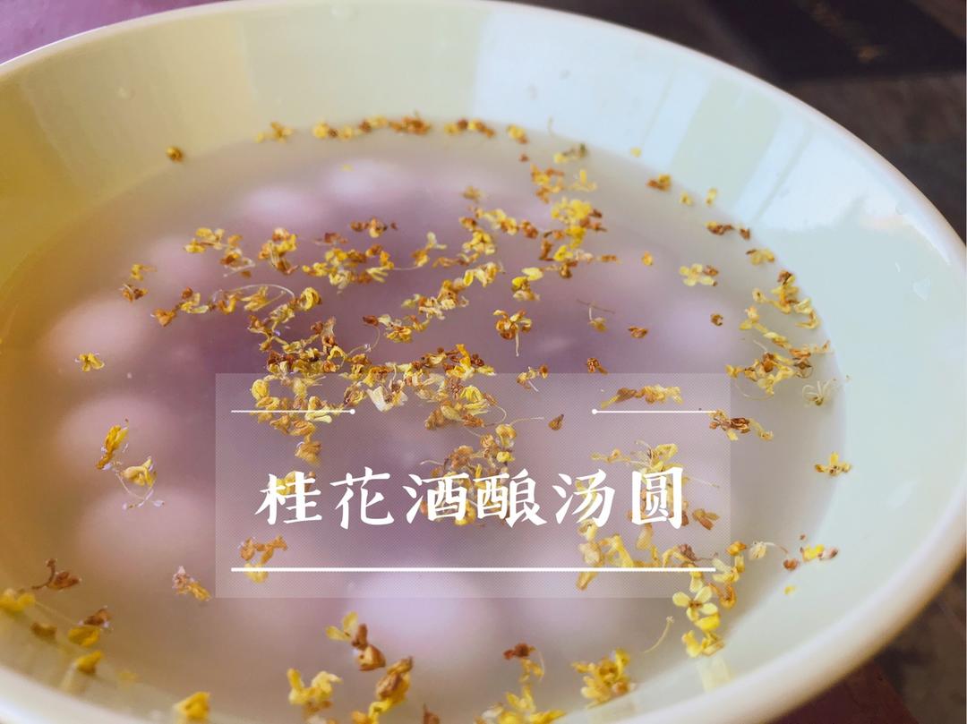 桂花酒酿圆子（附酒酿，小圆子做法）