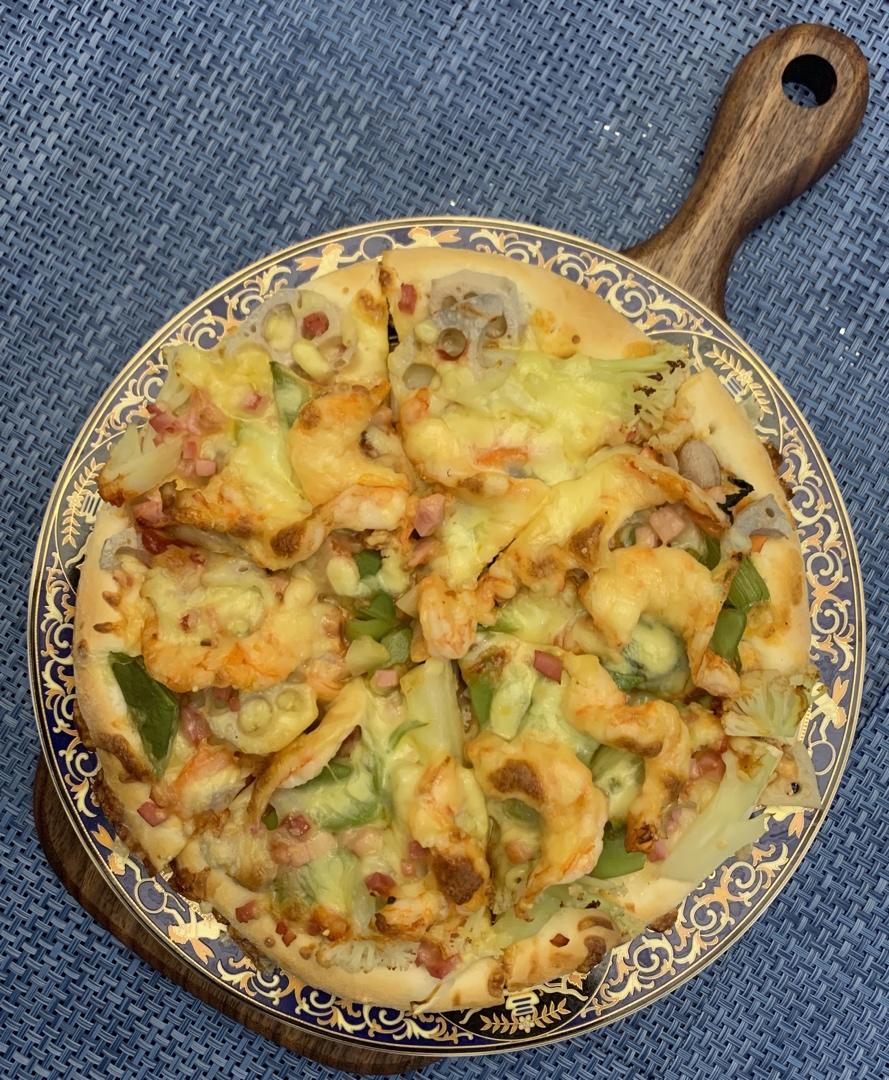 详细配方 节日必备巨大的12寸超豪华至尊披萨（厚底）