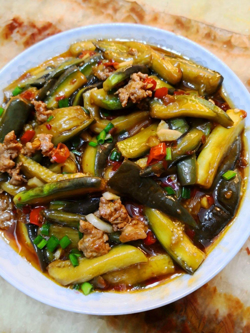 红烧肉沫茄子