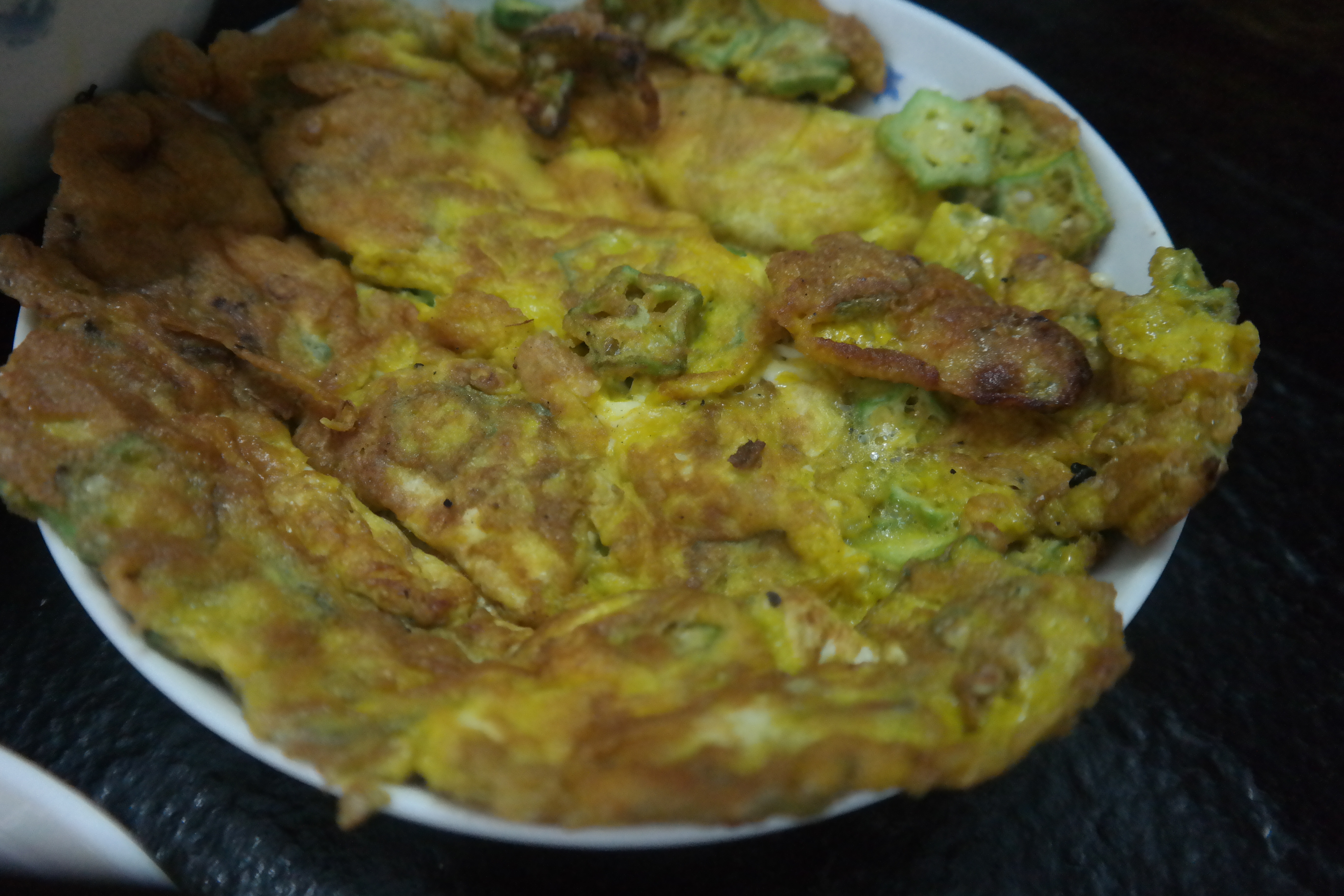 秋葵鸡蛋饼