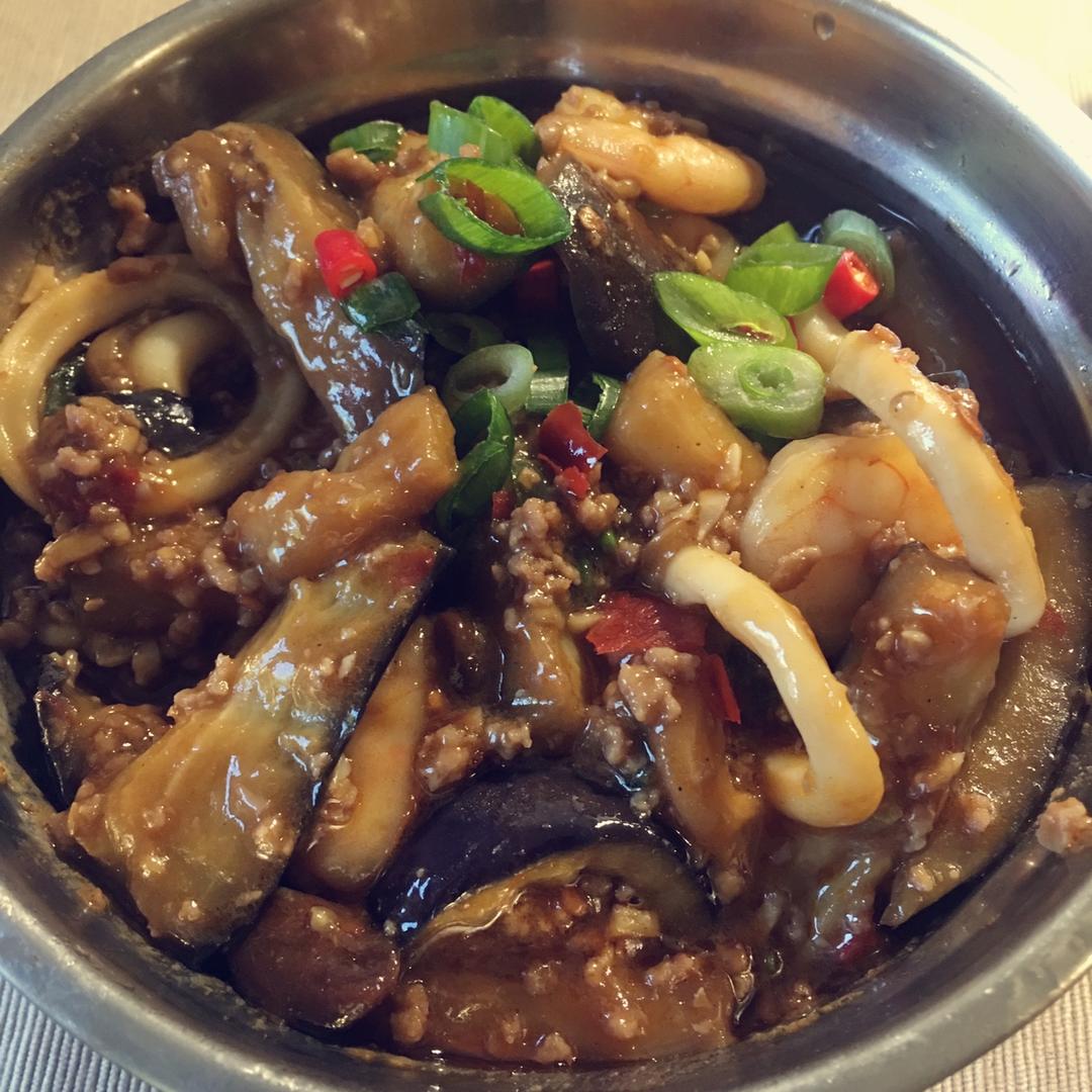 海鲜茄子煲