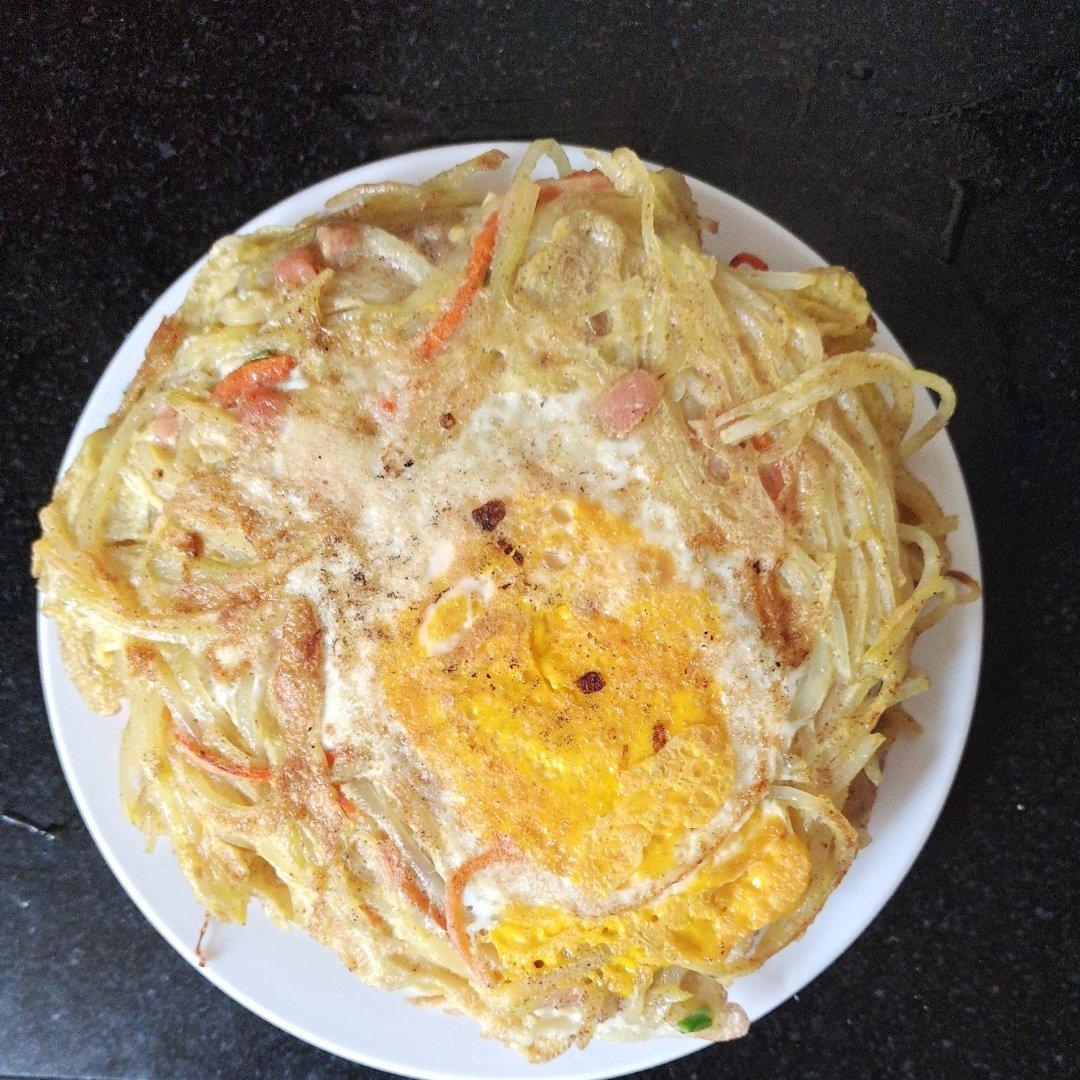 早餐饼(土豆丝饼,土豆丝鸡蛋饼)