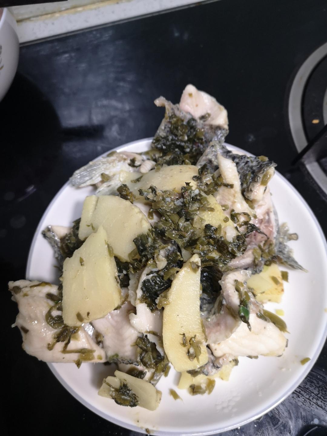 雪菜黑鱼片