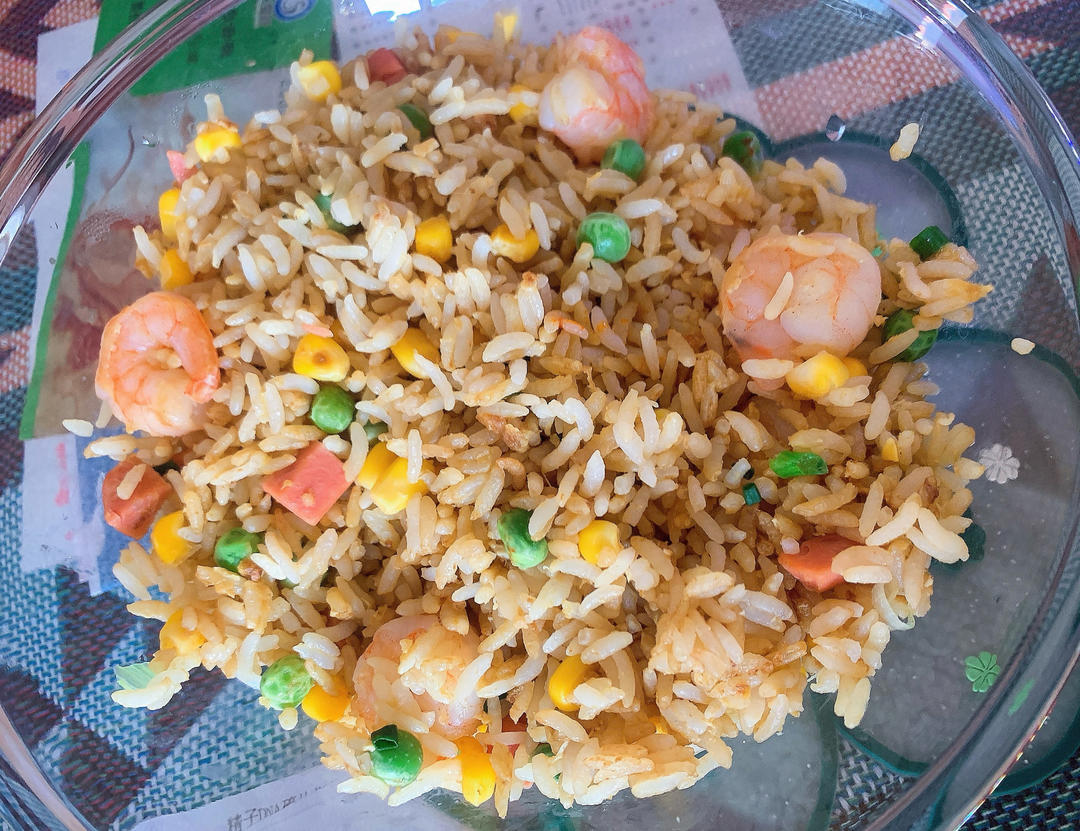 豪华版虾仁炒饭🍤