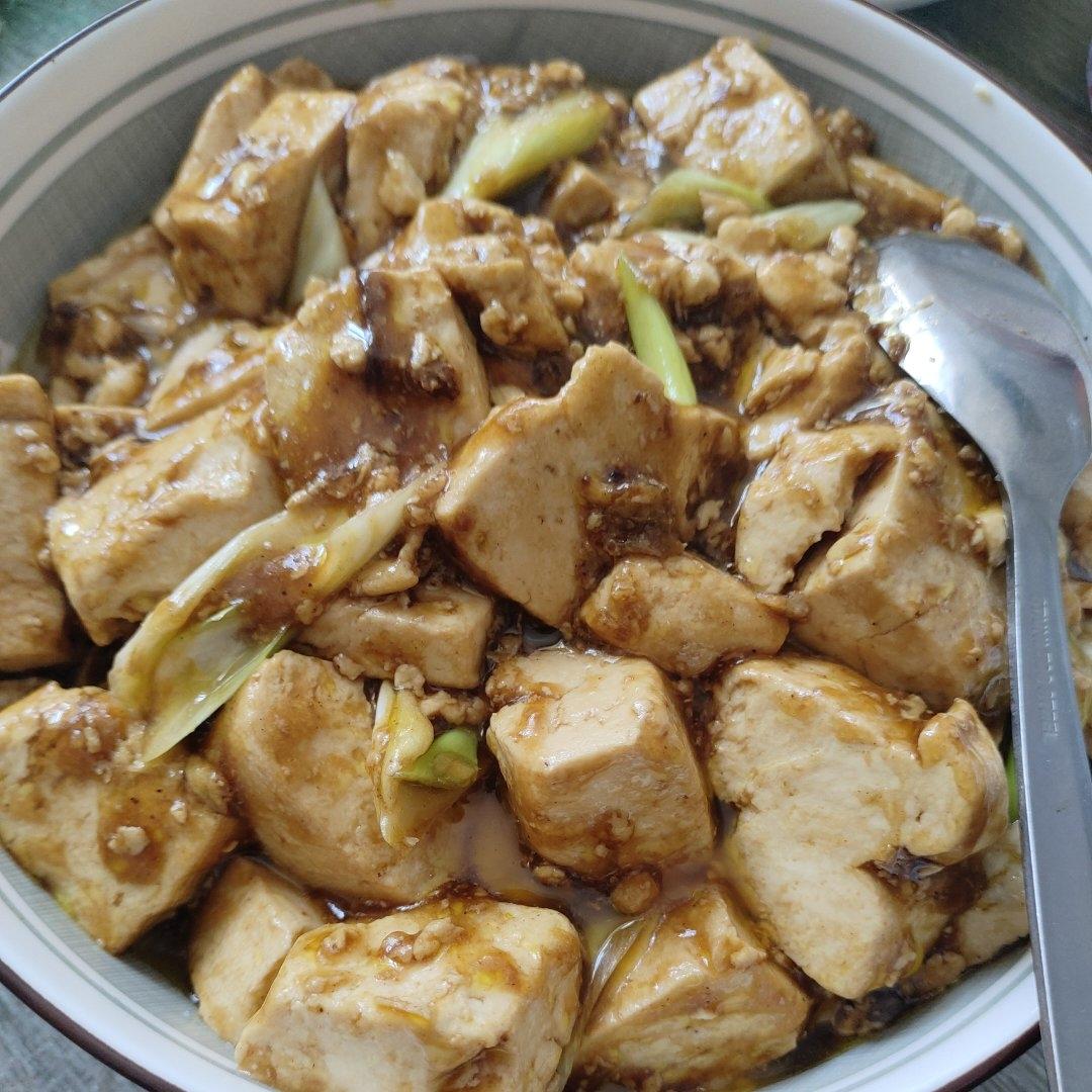 葱烧豆腐