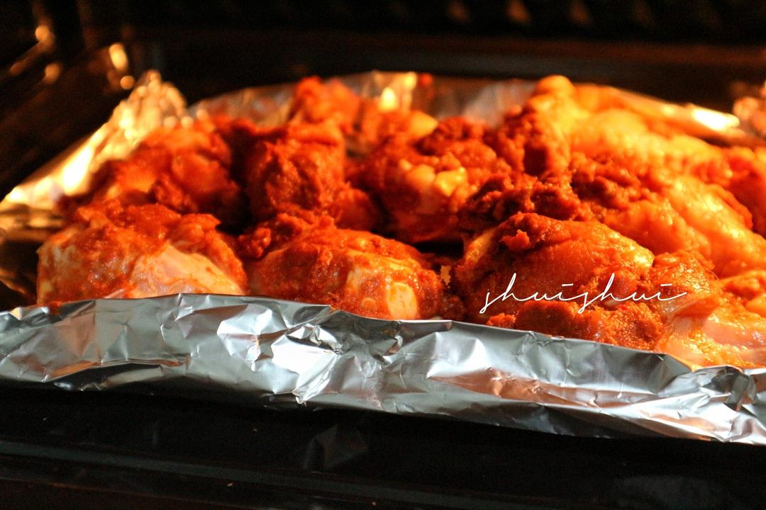 红咖喱烤翅