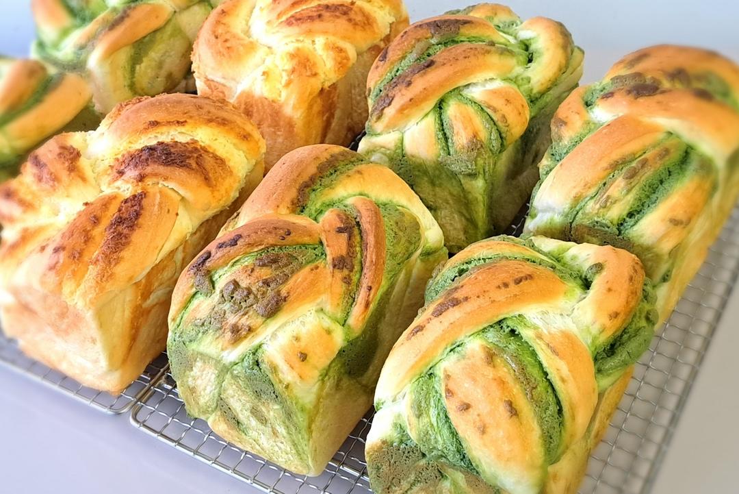 绿色心情---抹茶手撕小吐司