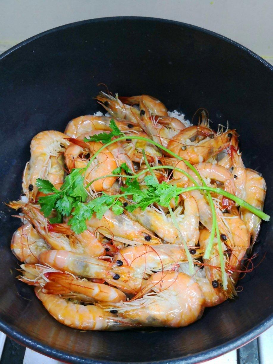 盐焗虾【铸铁锅】