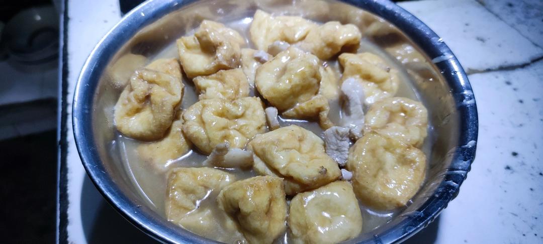 油豆腐炒肉